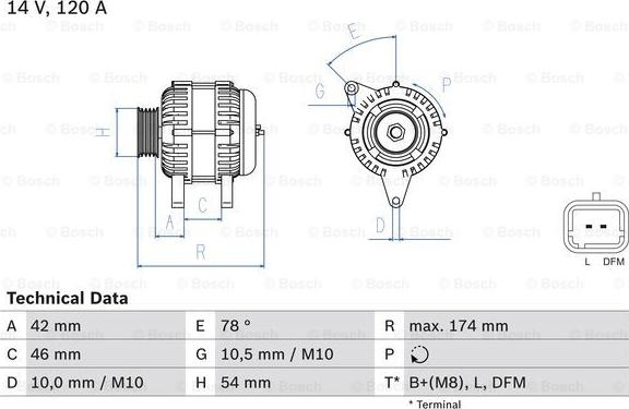 BOSCH 0 986 049 091 - Alternator parts5.com