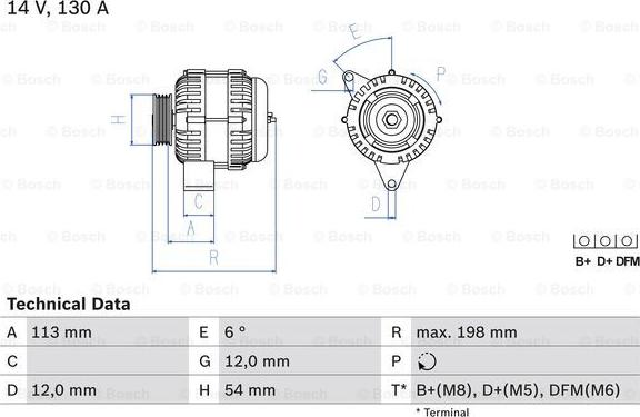 BOSCH 0 986 049 000 - Alternador parts5.com