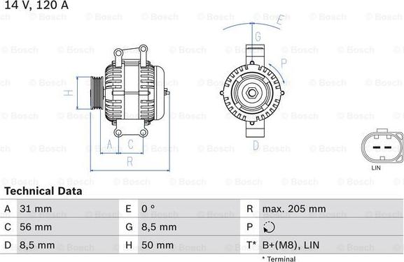 BOSCH 0 986 049 010 - Generator / Alternator parts5.com