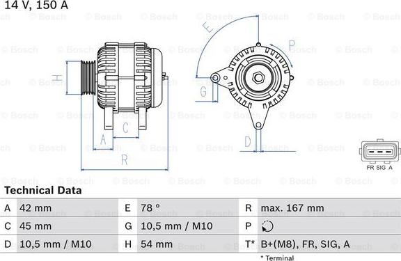 BOSCH 0 986 049 071 - Laturi parts5.com