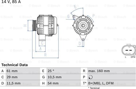 BOSCH 0 986 044 490 - Γεννήτρια parts5.com