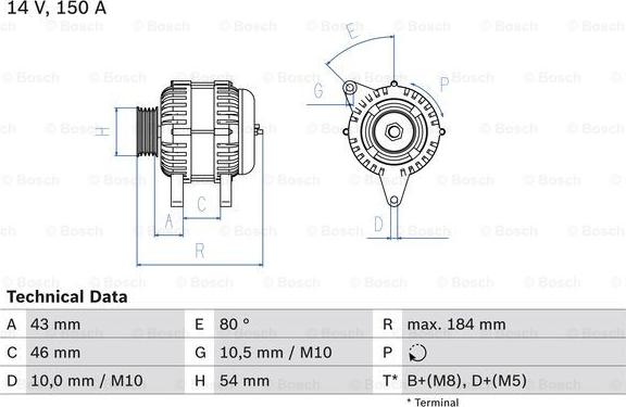 BOSCH 0 986 044 400 - Generátor parts5.com