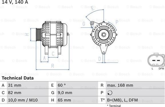 BOSCH 0 986 044 470 - Alternator parts5.com