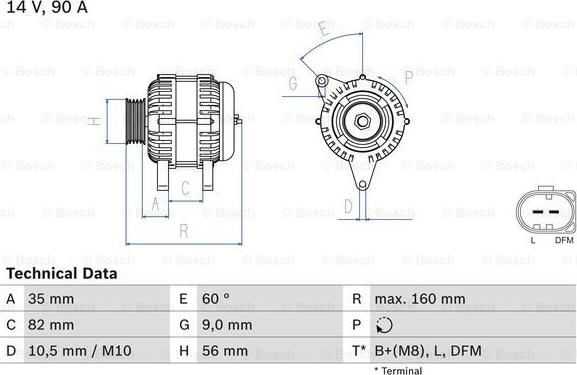 BOSCH 0 986 044 300 - Generátor parts5.com