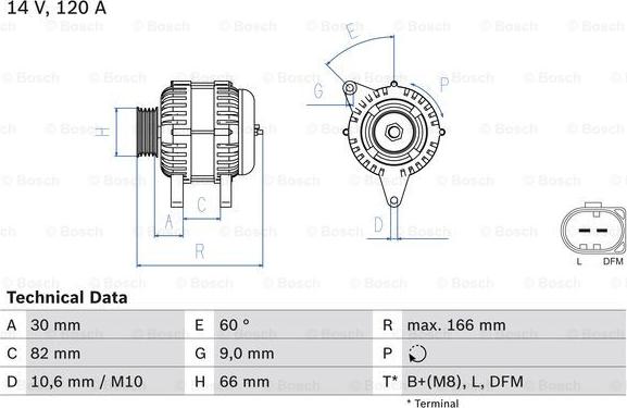 BOSCH 0 986 044 330 - Alternator parts5.com