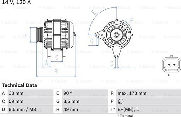 BOSCH 0 986 045 241 - Alternator parts5.com