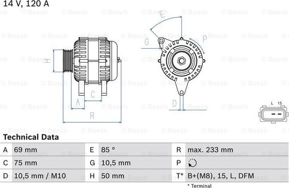 BOSCH 0 986 041 810 - Generator / Alternator parts5.com