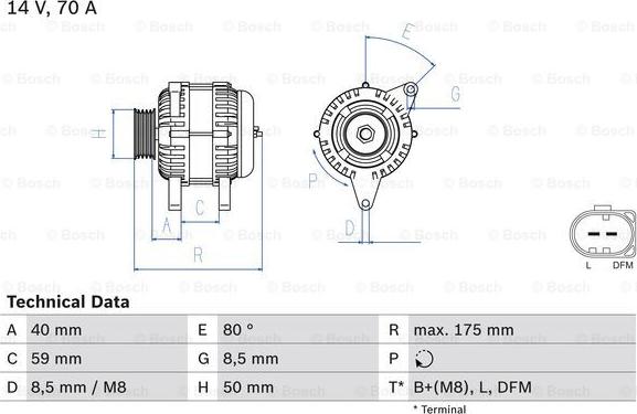 BOSCH 0 986 042 620 - Alternator parts5.com