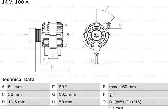 BOSCH 0 986 042 750 - Generátor parts5.com