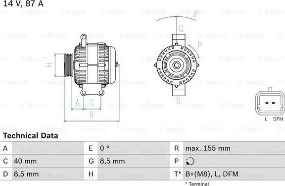 BOSCH 0 986 042 720 - Alternador parts5.com