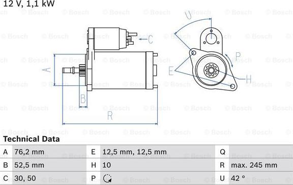 BOSCH 0 986 016 300 - Startér parts5.com