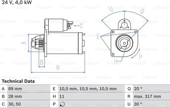 BOSCH 0 986 018 990 - Starter parts5.com