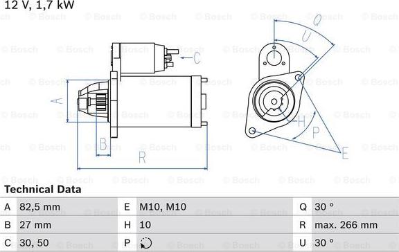 BOSCH 0 986 013 150 - Starter parts5.com