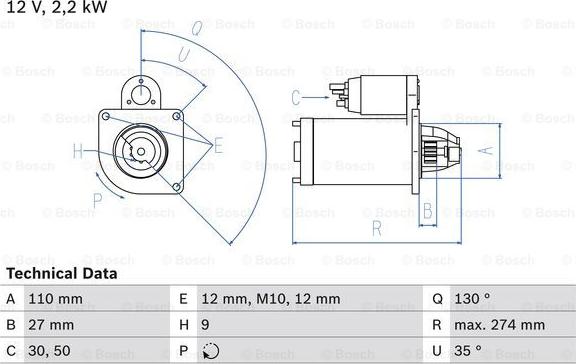 BOSCH 0 986 017 490 - Startér parts5.com