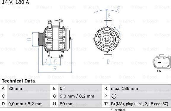 BOSCH 0 986 084 590 - Generator parts5.com