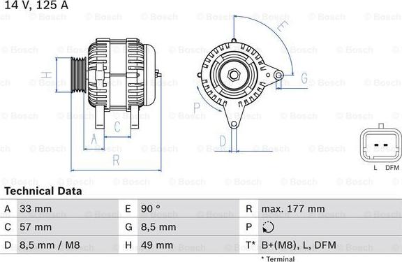 BOSCH 0 986 080 270 - Alternatör parts5.com