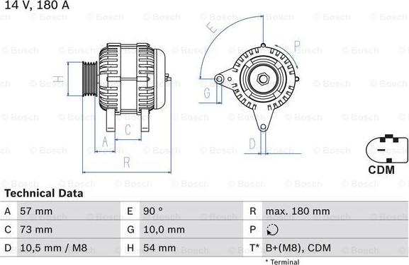 BOSCH 0 986 082 200 - Generator / Alternator parts5.com