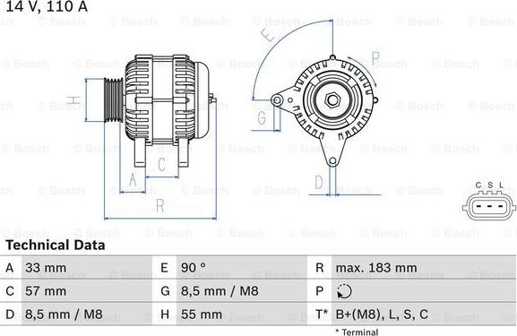 BOSCH 0 986 082 730 - Alternator parts5.com