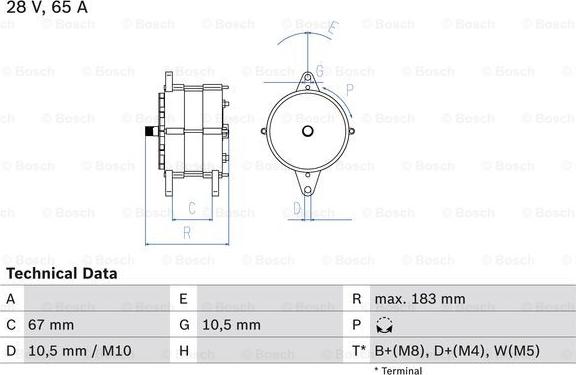 BOSCH 0 986 039 490 - Generátor parts5.com