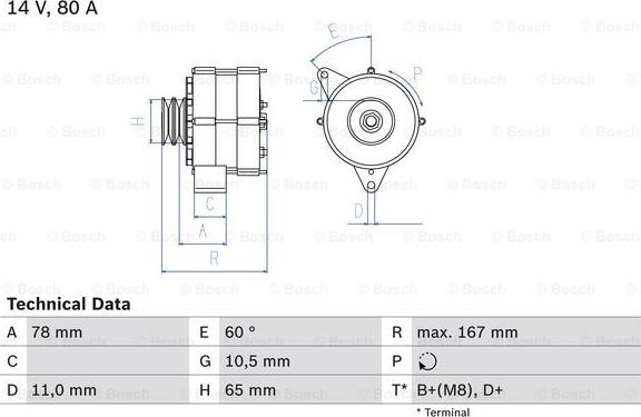 BOSCH 0 986 034 120 - Alternator parts5.com