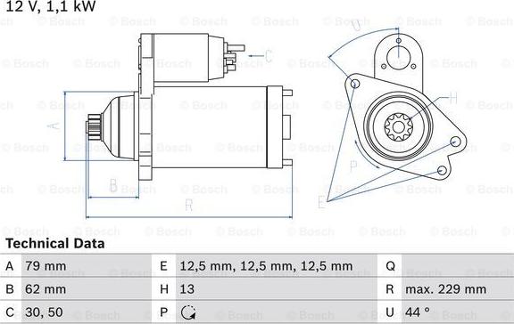 BOSCH 0 986 029 110 - Starter parts5.com