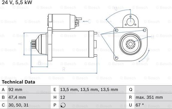 BOSCH 0 986 025 450 - Μίζα parts5.com