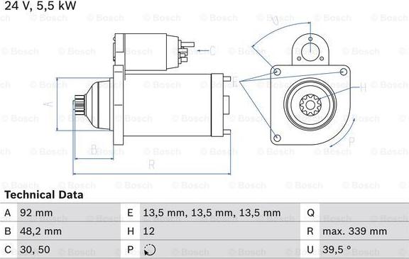 BOSCH 0 986 025 060 - Стартер parts5.com