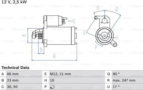 BOSCH 0 986 025 160 - Starter parts5.com