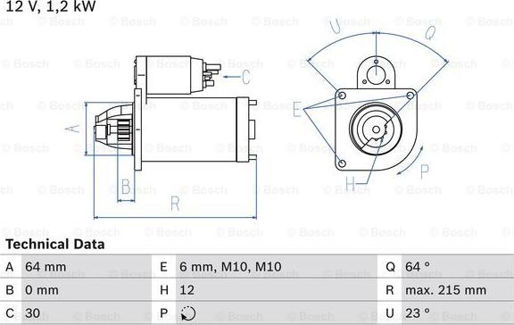 BOSCH 0 986 025 180 - Önindító parts5.com