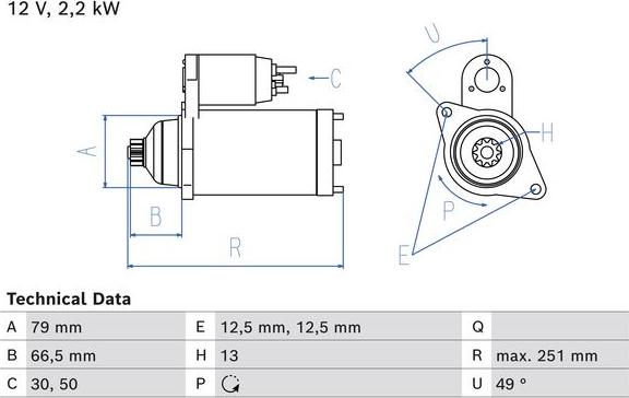 BOSCH 0 986 026 340 - Starter parts5.com