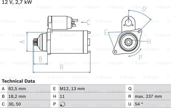 BOSCH 0 986 020 591 - Starter parts5.com