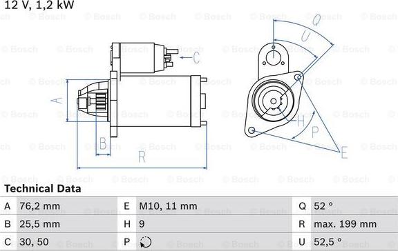 BOSCH 0 986 020 890 - Starter parts5.com