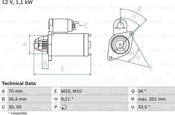 BOSCH 0 986 020 350 - Zaganjalnik parts5.com