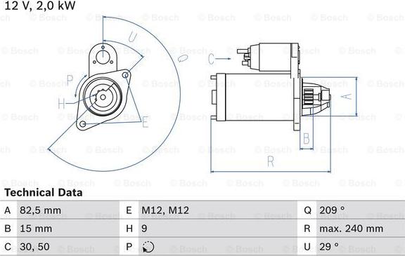 BOSCH 0 986 021 610 - Μίζα parts5.com