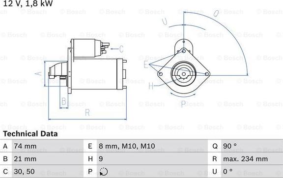 BOSCH 0 986 021 230 - Starter parts5.com