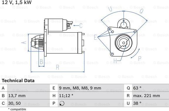 BOSCH 0 986 022 790 - Μίζα parts5.com