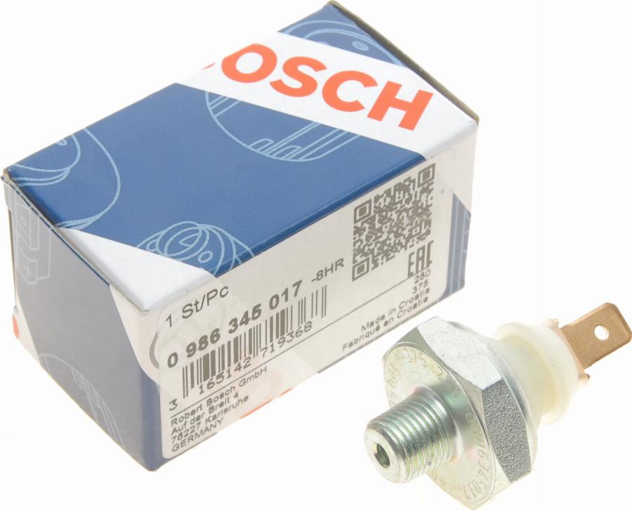 BOSCH 0 986 345 017 - Capteur, pression d'huile parts5.com