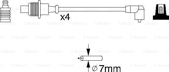 BOSCH 0 986 356 854 - Gyújtókábelkészlet parts5.com