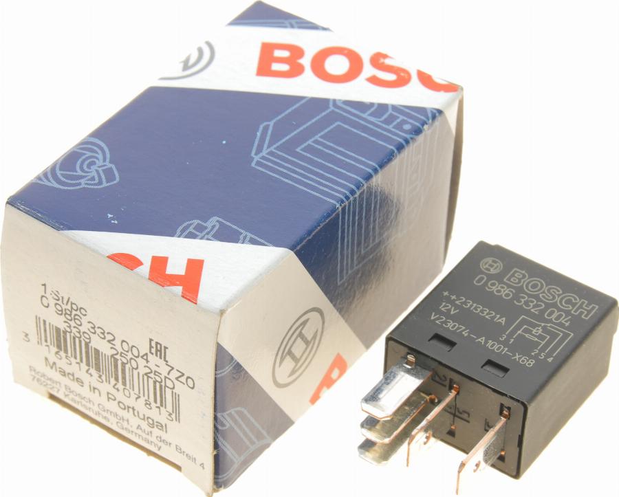 BOSCH 0 986 332 004 - Relé, corriente de trabajo parts5.com