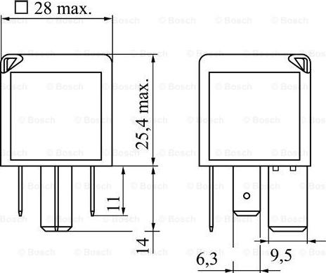 BOSCH 0 986 332 001 - Rele, työvirta parts5.com