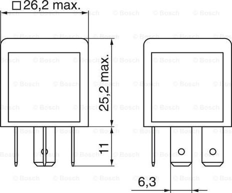 BOSCH 0 986 332 003 - Relé pracovného prúdu parts5.com