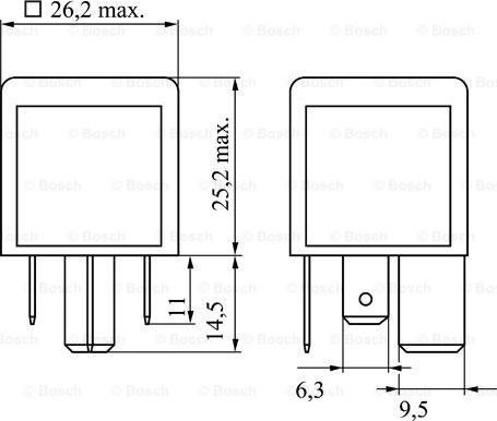 BOSCH 0 986 332 002 - Relé pracovného prúdu parts5.com