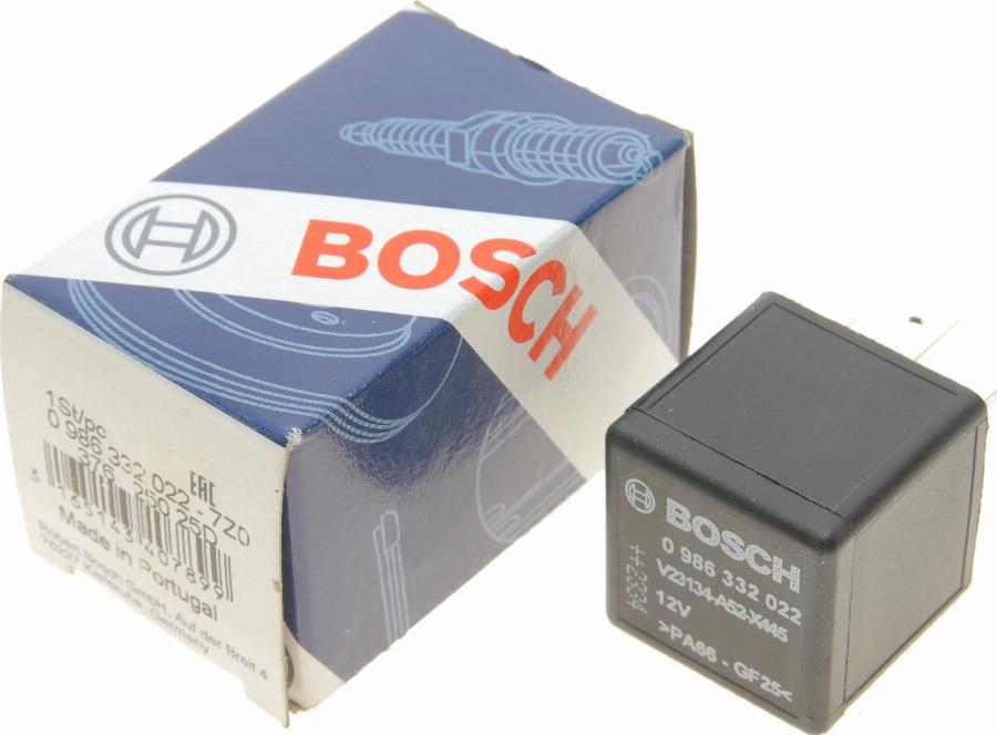 BOSCH 0 986 332 022 - Relé, corriente de trabajo parts5.com