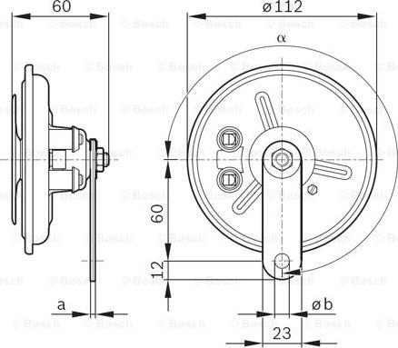 BOSCH 0 986 320 302 - Claxon parts5.com