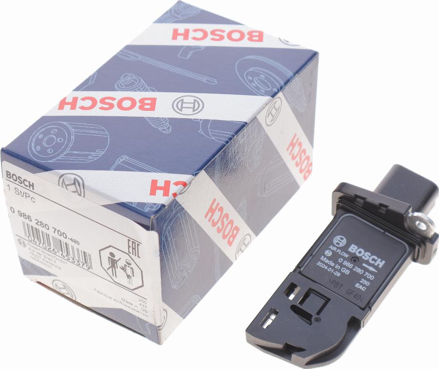 BOSCH 0 986 280 700 - Air Mass Sensor parts5.com