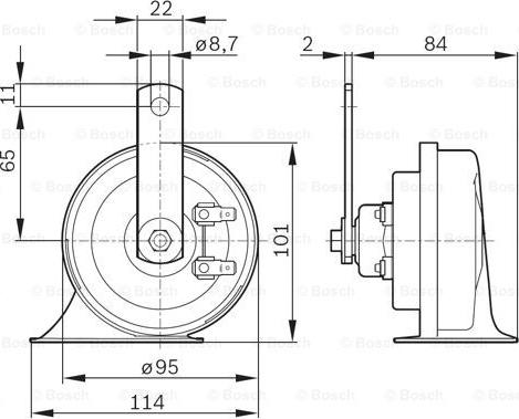 BOSCH 0 986 AH0 502 - Claxon parts5.com