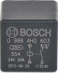 BOSCH 0 986 AH0 603 - Röle, çalışma akımı parts5.com