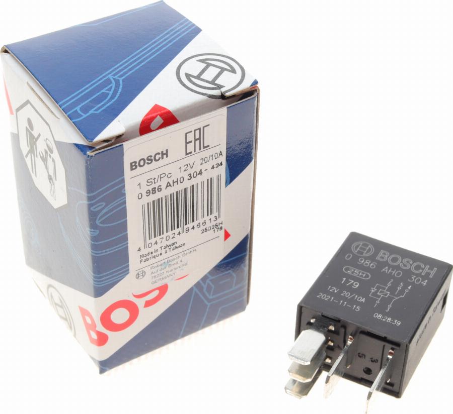 BOSCH 0 986 AH0 304 - Relé pracovného prúdu parts5.com