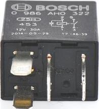 BOSCH 0 986 AH0 322 - Relais, courant de travail parts5.com