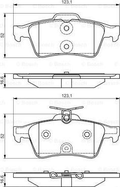 BOSCH 0 986 TB3 197 - Set placute frana,frana disc parts5.com